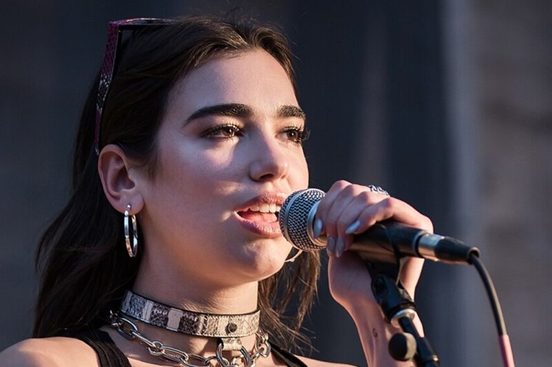 Fotografie Dua Lipy v roce 2017 v Hollywoodu