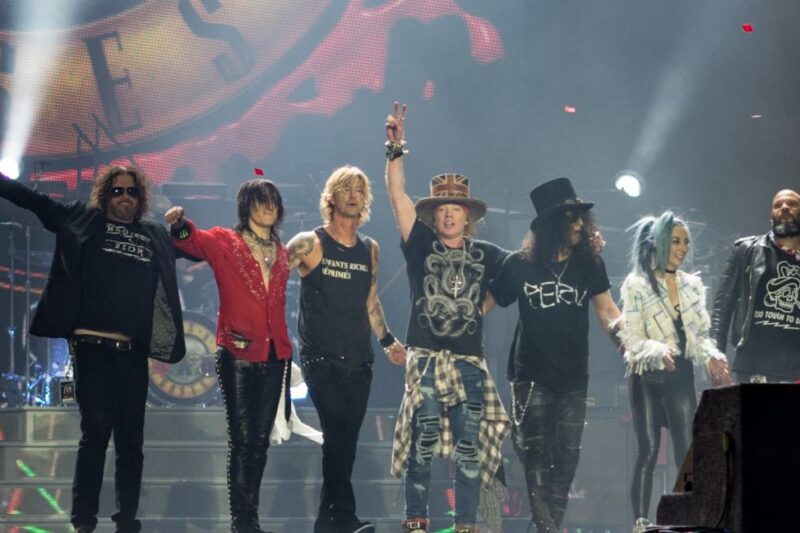 Guns N’ Roses na koncertě v Londýně v roce 2017