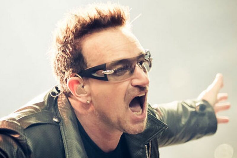 Fotografie zpěváka Bono z U2