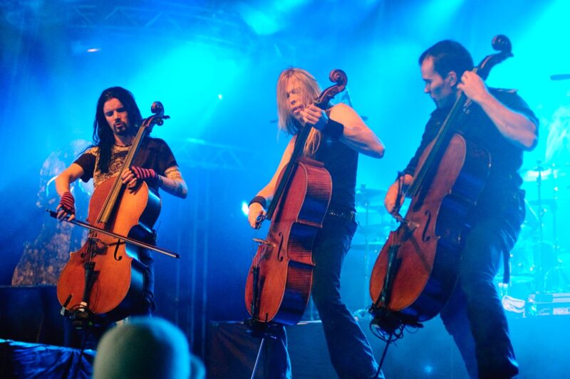 Kapela Apocalyptica na festivalu Ilosaarirock v Joensuu ve Finsku, rok 2009