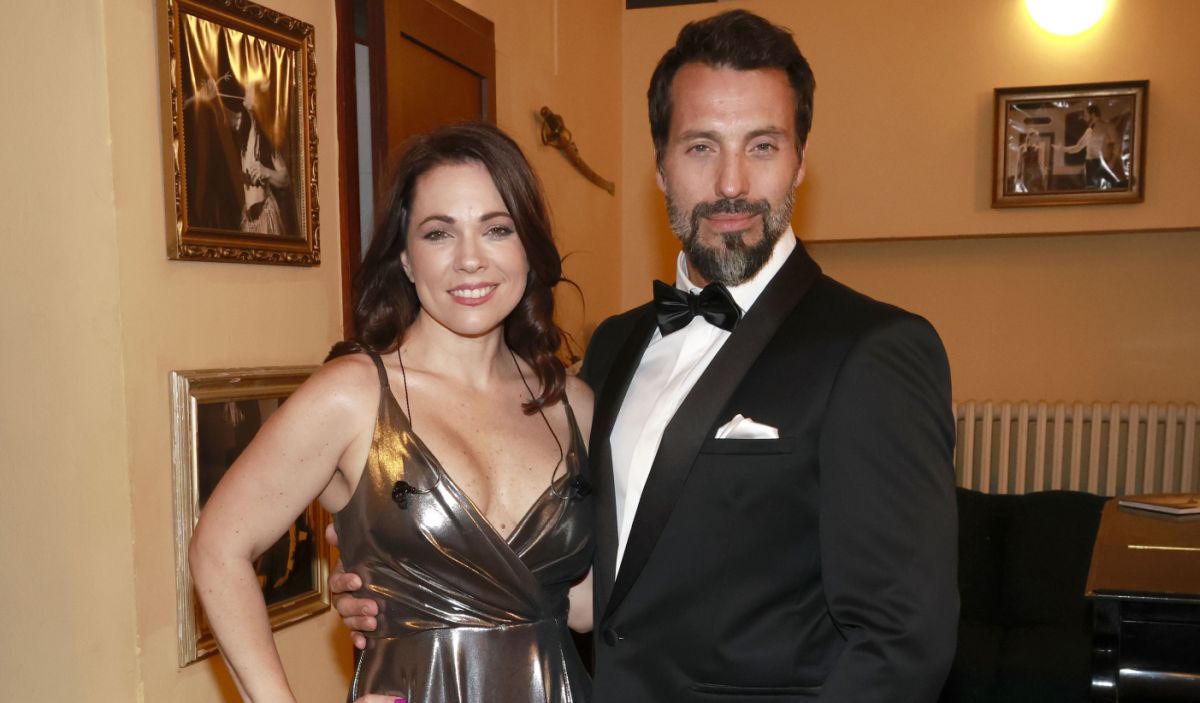 Václav Noid Bárta s Michaelou Noskovou na módní přehlídce v červnu 2025